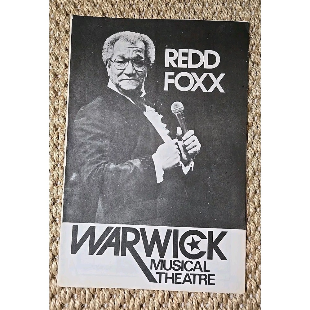 Rare Redd Foxx Warwick Musical Theatre RI Paper Program 7/21-7/26, 1975 VGUC
